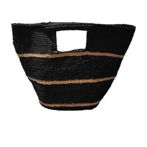 Mar Y Sol Camden Tote Striped Woven Raffia Beach Bag Boho Summer Tote
